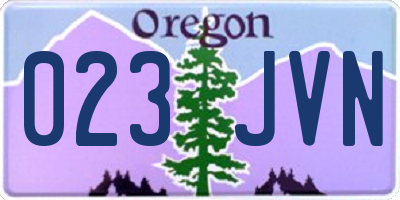 OR license plate 023JVN
