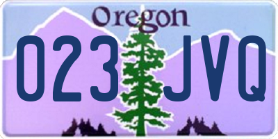 OR license plate 023JVQ