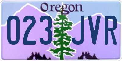 OR license plate 023JVR