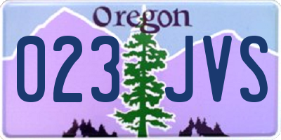OR license plate 023JVS