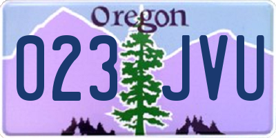 OR license plate 023JVU