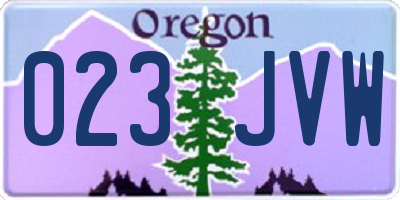 OR license plate 023JVW