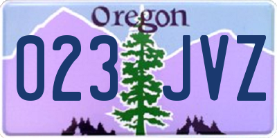 OR license plate 023JVZ