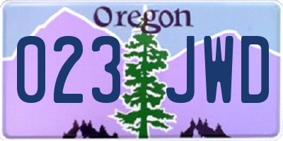 OR license plate 023JWD