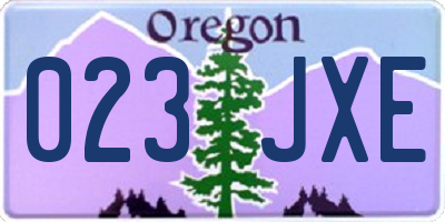 OR license plate 023JXE