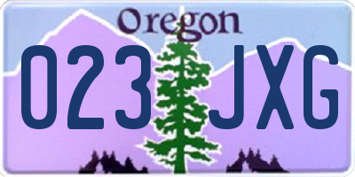 OR license plate 023JXG