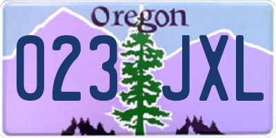 OR license plate 023JXL
