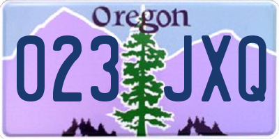 OR license plate 023JXQ