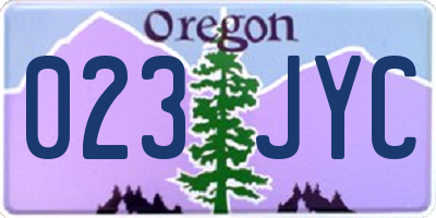 OR license plate 023JYC
