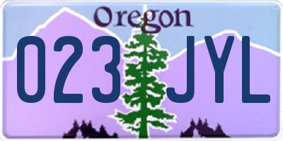 OR license plate 023JYL