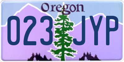 OR license plate 023JYP