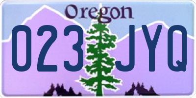 OR license plate 023JYQ
