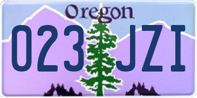 OR license plate 023JZI