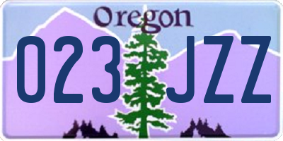 OR license plate 023JZZ