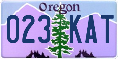 OR license plate 023KAT