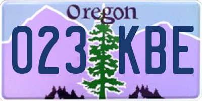 OR license plate 023KBE