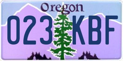 OR license plate 023KBF