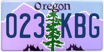 OR license plate 023KBG