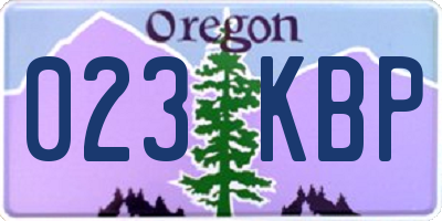 OR license plate 023KBP