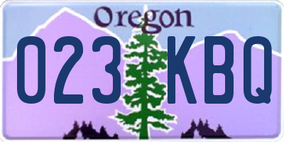 OR license plate 023KBQ
