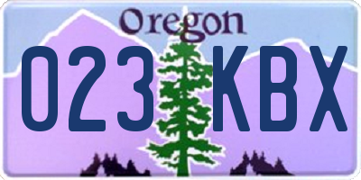 OR license plate 023KBX