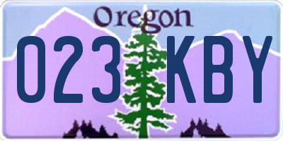 OR license plate 023KBY