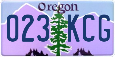OR license plate 023KCG