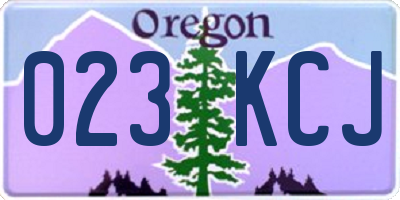OR license plate 023KCJ