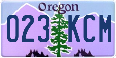 OR license plate 023KCM
