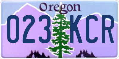 OR license plate 023KCR
