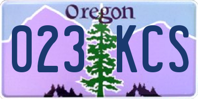 OR license plate 023KCS