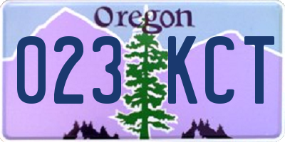 OR license plate 023KCT