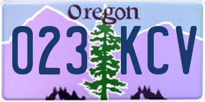 OR license plate 023KCV