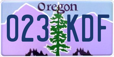 OR license plate 023KDF