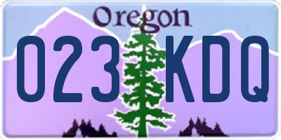 OR license plate 023KDQ