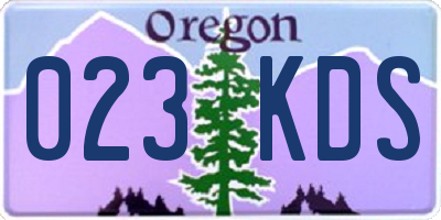 OR license plate 023KDS