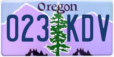 OR license plate 023KDV