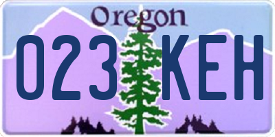 OR license plate 023KEH