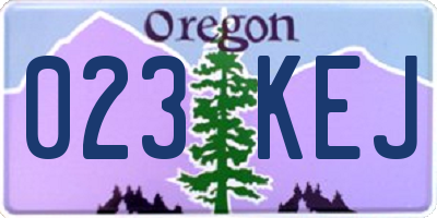 OR license plate 023KEJ