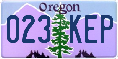OR license plate 023KEP