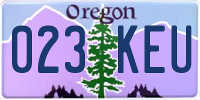 OR license plate 023KEU