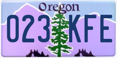 OR license plate 023KFE