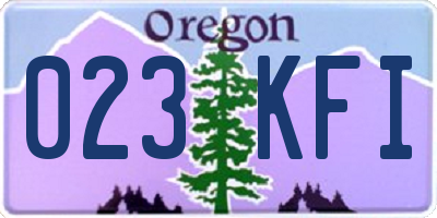 OR license plate 023KFI