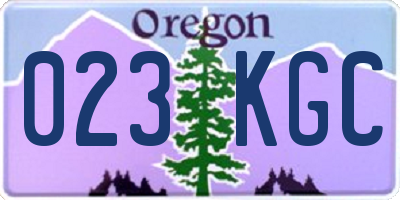 OR license plate 023KGC