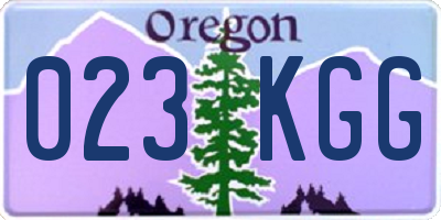OR license plate 023KGG
