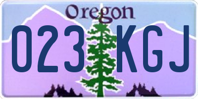 OR license plate 023KGJ
