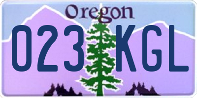 OR license plate 023KGL