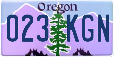 OR license plate 023KGN