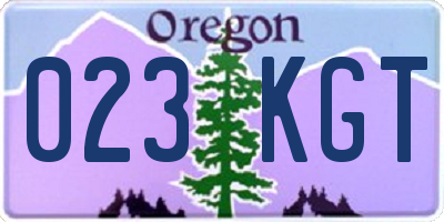 OR license plate 023KGT