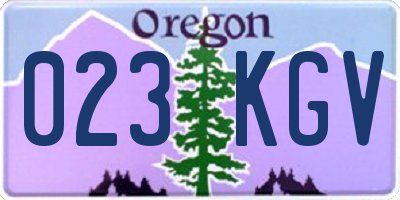 OR license plate 023KGV